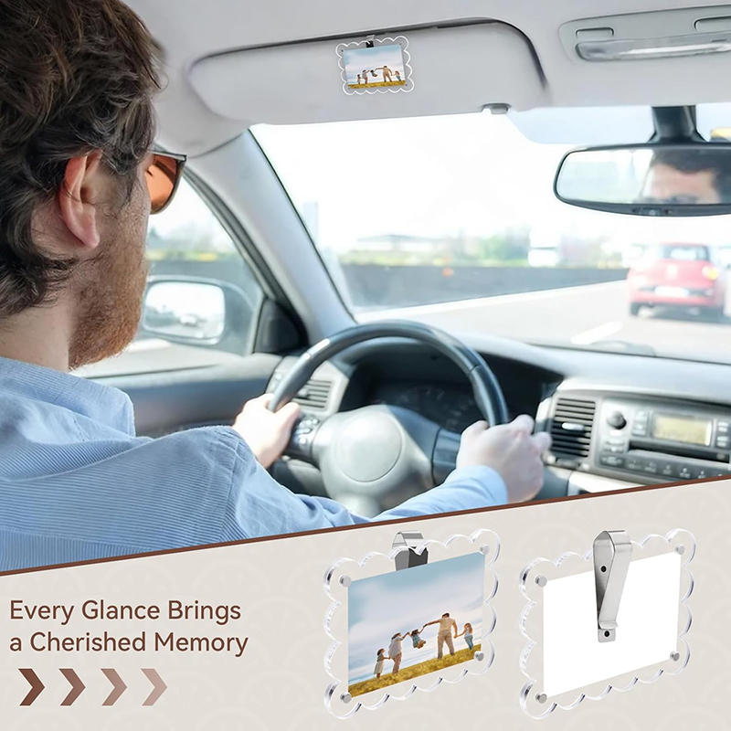 1/2/4/6/10 Stück Auto-Bildhalter für Sonnenblende Magnetischer Auto-Sonnenblenden-Foto-Clip Vertikale Foto-Anzeige Klarer Auto-Bildrahmen