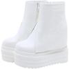 Fashion 14 CM High Heels Ankle Boots For Women Platform Boots White Black Female Shoes