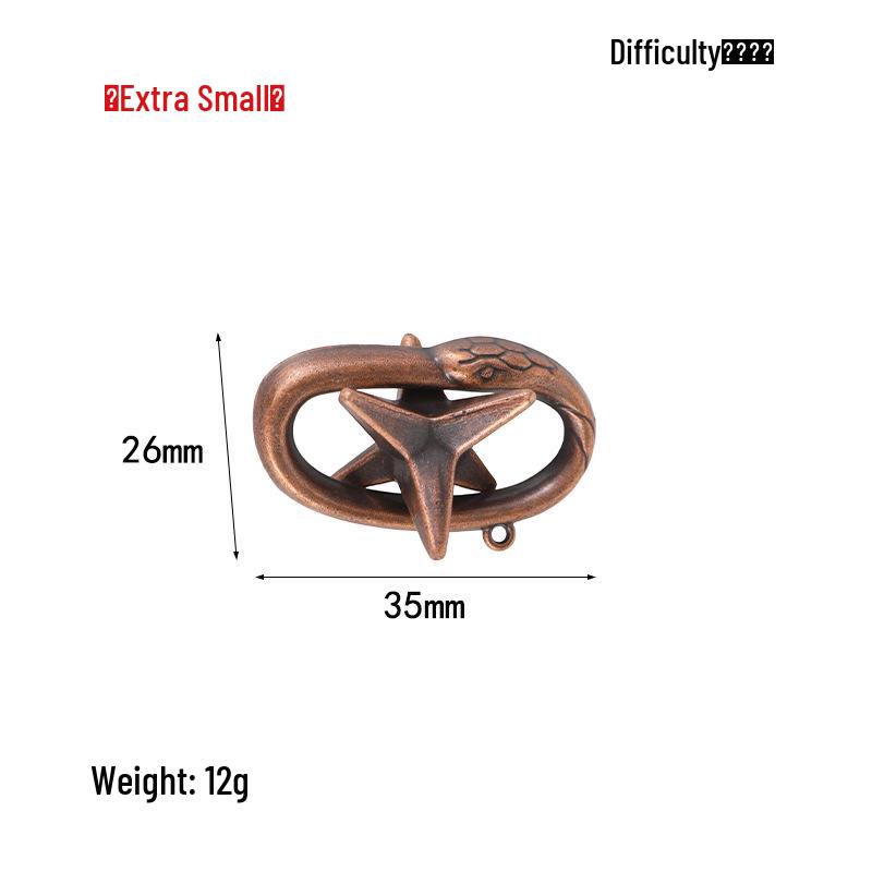 Intelligence Puzzle Zinc Alloy Disentanglement Rings - Unlock Nine Linked Rings Kongming Luban Lock Educational Toy