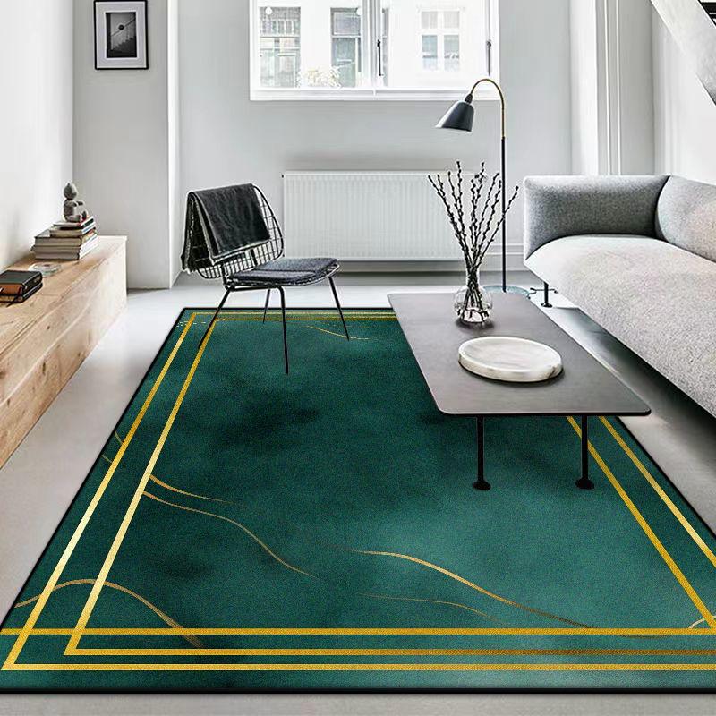 

Золотая кайма Нескользящий Домашний декор Роскошные Ковры для гостиной Большого размера Мягкий Складной Ковер для спальни Легко чистится Коврик для дивана и стола 60*90cm