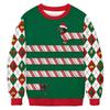 New Christmas Santa Claus Ugly Fashion Casual 3D Digital Printing Personalized Round Neck Long Sleeve Pullovers