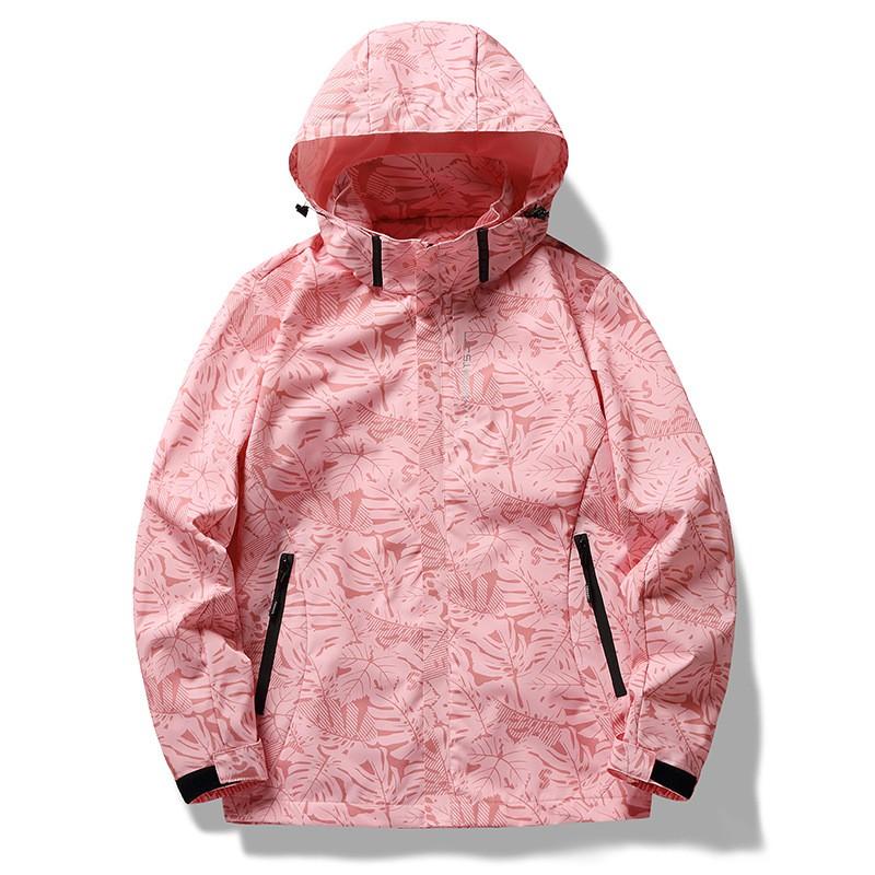 Unisex Camo Outdoor Windproof Waterproof Hooded Jacket Hiking Camping Travel Lightweight Breathable Sport Coat