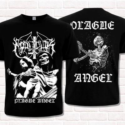 High Street Tops Marduk T-Shirt Plague Angel 2004 Black Metal Metalheads Style T Shirt Tees Tops Madam Cotton Short Sleeve