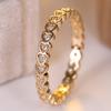 Multicolor Zircon Single Row Heart Rings for Women Trendy Gold Silver Color Engagement Ring Wedding Jewelry Valentine's Day Gift
