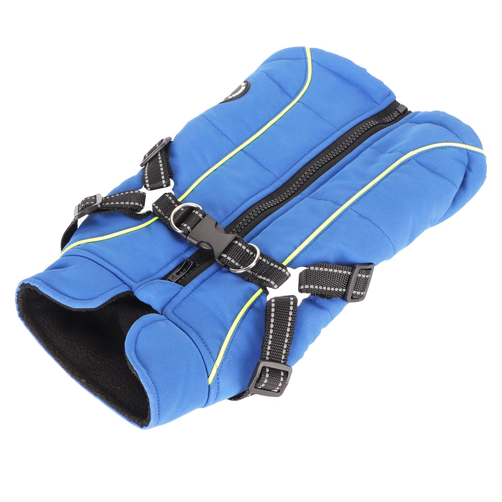 Dog Coat Warm Waterproof Reflective Dog Vest Jacket Thickened Dog Harness Coat for Winter Autumn XL XL
