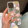 Mobile Phone Cases for iPhone 11 13 15 Pro Max 12 14 Pro Max Case iPhone 16 15 Plus 13 Pro 12 Frosted Texture Painted Cartoon Flowers