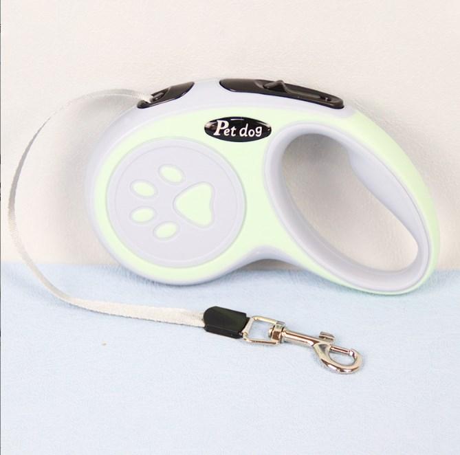 Retractable Pet Leash Outdoor Dog Leash Fashion Pet Accessories (Green,S) зелёный