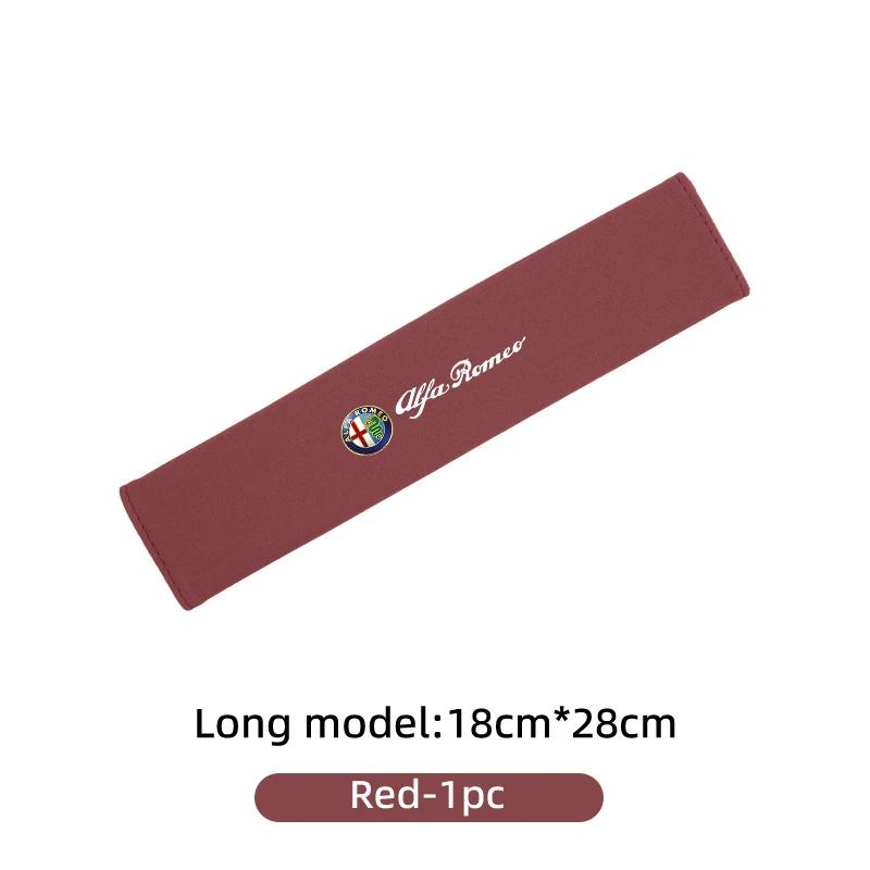 Car Seat Belt Suede Soft Shoulder Strap Cover Protection Padding For Alfa Romeo 159 Giulietta 156 147 Giulia Mito GT StelvioHA0