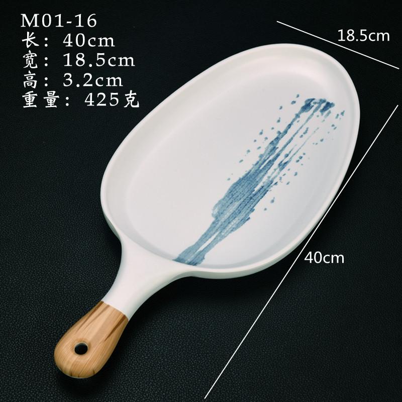 Smash Resistant Melamine Tableware Dinner Plate Western Food Plate Pizza Plates Handle Steak Plates Sushi Dish Fruits Snack Tray