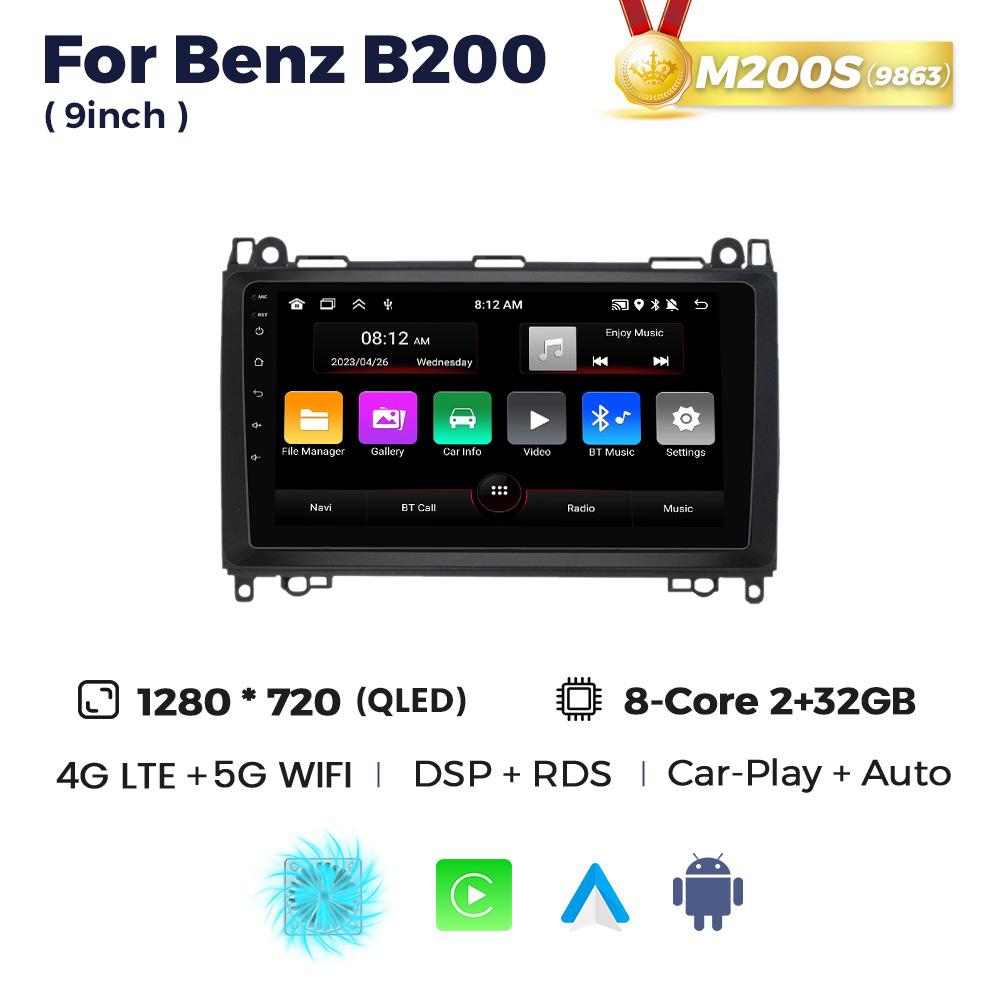 8+256G Android Car Radio Player For Mercedes Benz B200 A B Class W169 W245 Viano Vito W639 Sprinter W906 GPS Intelligent Systems