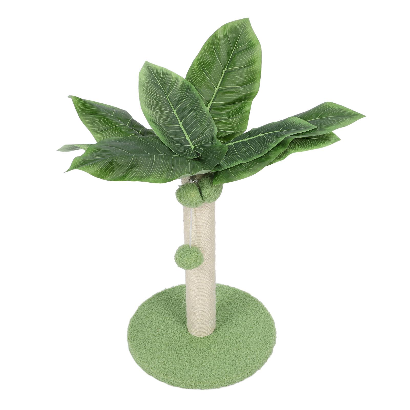 

Cat Scratching Post Sisal Furniture Sturdy Stable Structure Cat Tree Scratch Post with 3 Hanging Balls for Home Indoor