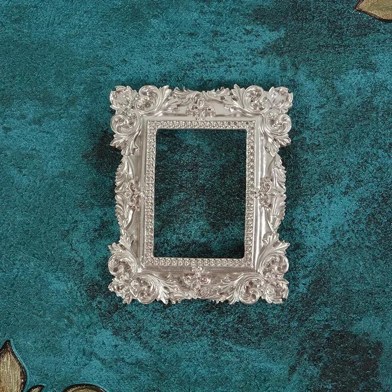 Golden Retro Photo Frame Nail Art Jewelry Decoration Home Decoration Photography Background Shooting Photo Props Picture Frame