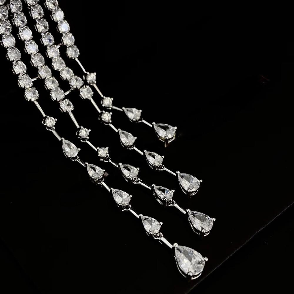 Vintage Long Tassel Brooch Light Luxury Shoulder Flash  Suit Accessories