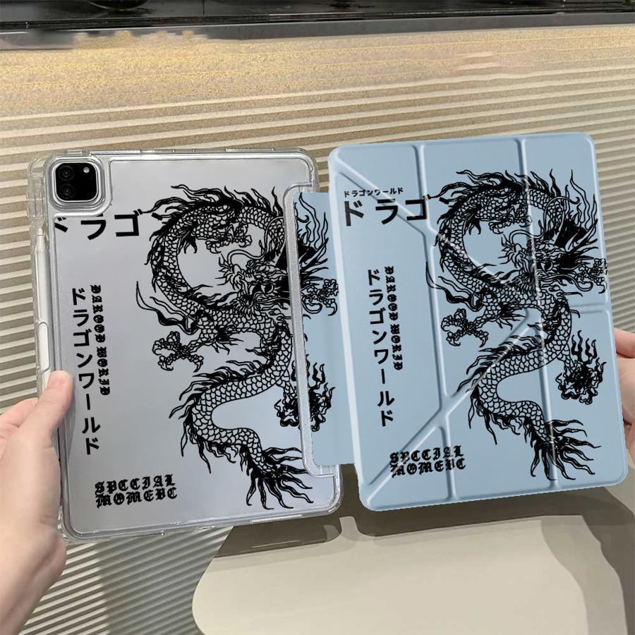 

Cool Dragon Pattern Y-Fold Holder Cover Tablet Case For iPad Pro 2025 Mini 6 7 Air 4 5 M3 M2 1 2 M4 11inch Pro 11th 10th 9th 8th iPad Air3 10.5 inch