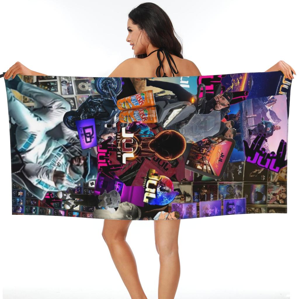Jul France Rapper Beach Towel Soft Microfiber Quick Dry Absorbent Quick Towels For Yoga
