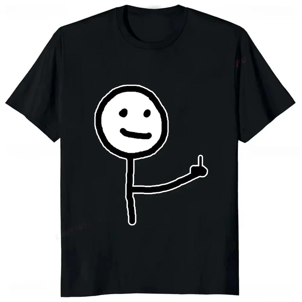 Middle Finger Funny Frenzy Print Women's T-Shirt Casual Fashion Harajuku Street Cute Trendy Style Comfortable Woman Clothing