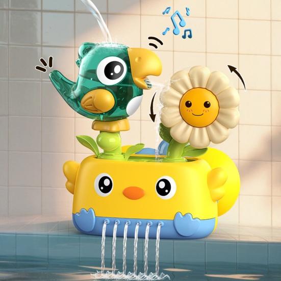 Bath Toys for Toddlers Baby Waterfall Bathtub Toy with Suction Cup Interactive Bath Toy Kids Bath Tub Shower Playset Summer Birthday Gifts