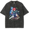 Mission Yozakura Familie Shirt Vintage Gewaschen Unisex Oversized Anime Streetwear Weiche Baumwolle Kurzarm T-Shirt Geschenk Kleidung Oberteile