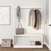 VidaXL Porte-vêtements et rangement des chaussures bois massif de pin 832330