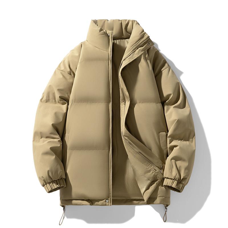 Solid Color Versatile Cotton Jacket for Women, Autumn and Winter Korean Style Trendy Loose and Thick Men's Casual Couple Cotton Jacket