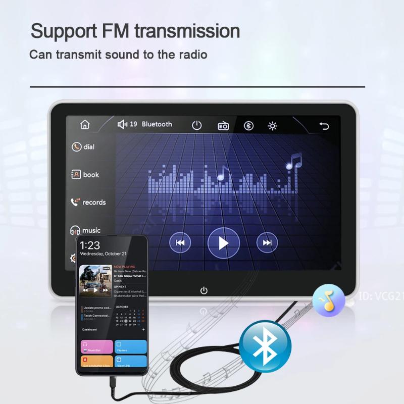 10.1 Inch Headrest Monitor 1080P MP5 Support Apple Android Phone Screen Universal Model Projection Multimedia