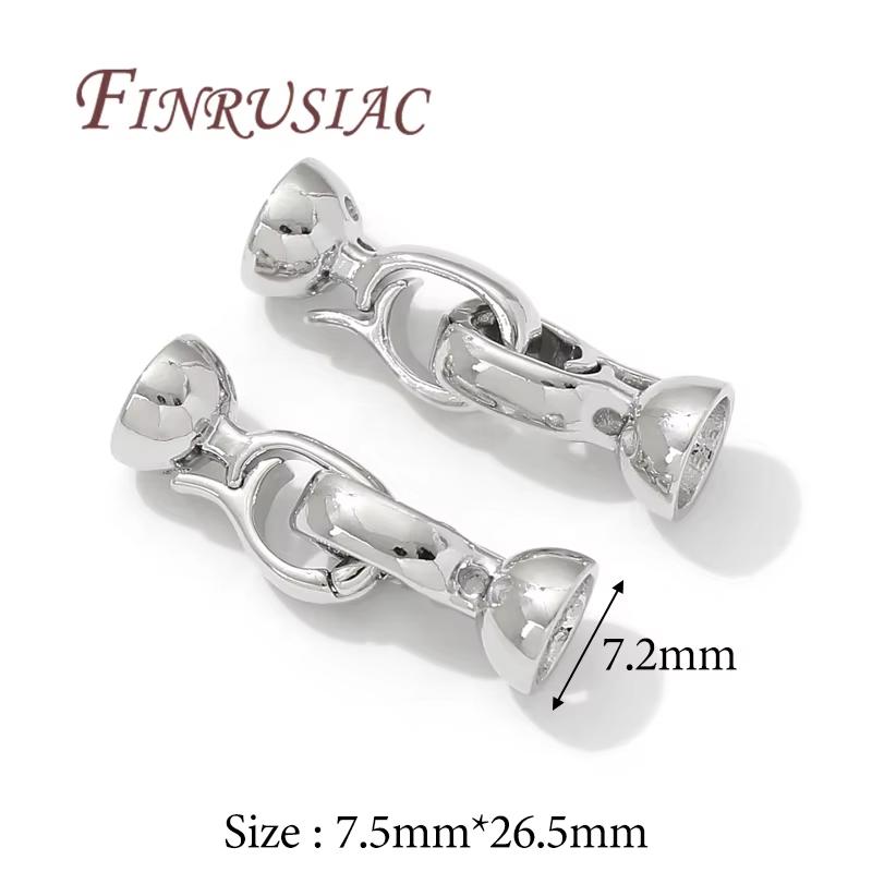18K Gold Plated Connector Clasps Accessories For Bracelets,Brass Metal Locks For Jewelry,Fasteners Clasp,DIY Necklace Findings