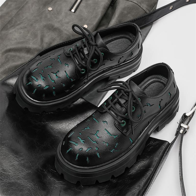 2024 New Men Genuine Leather Loafers Thick Bottom Antiskid Fashion High Quality Casual Business Shoes Handmade Men Dress Shoes