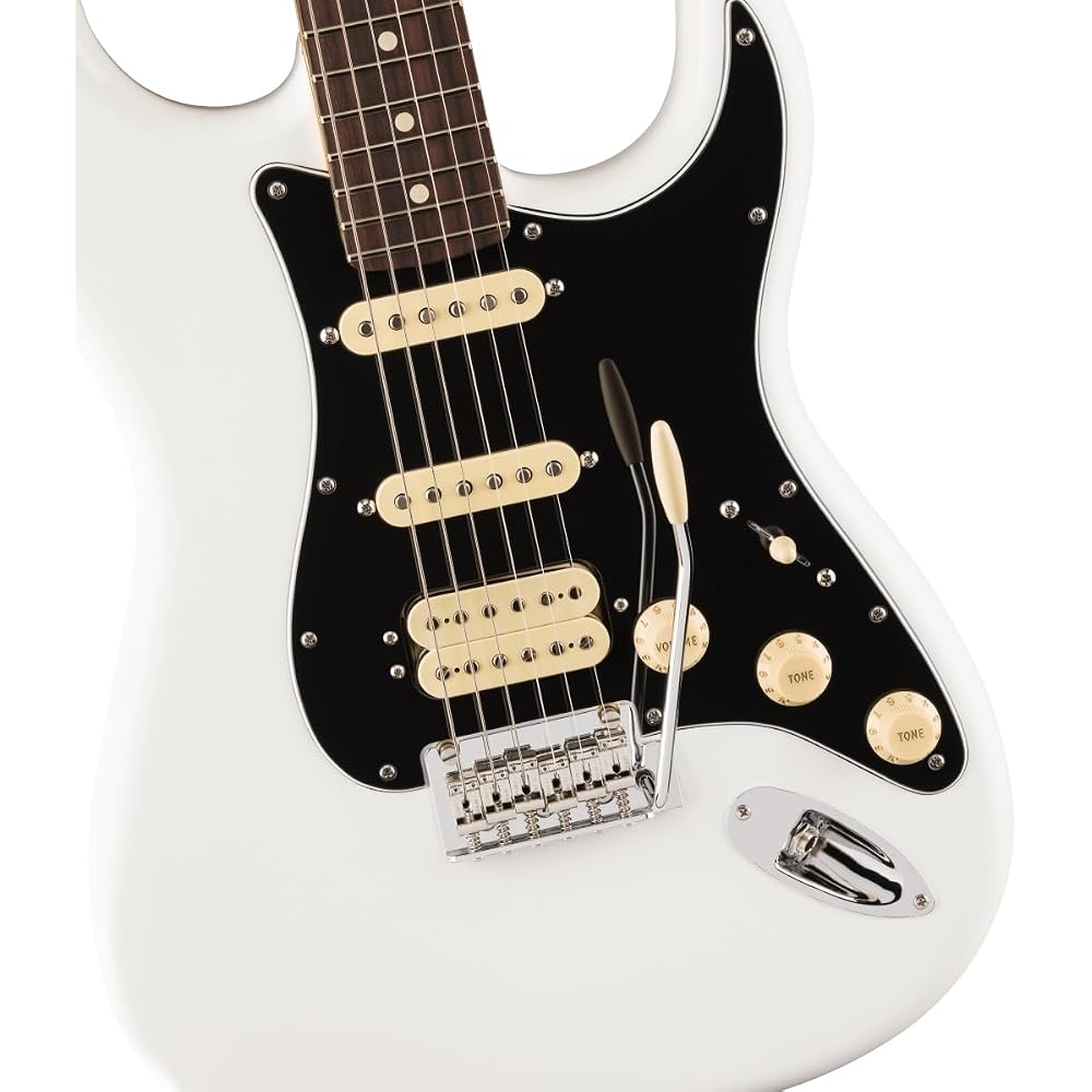 Fender Player II Stratocaster HSS Electric Guitar Rosewood Fingerboard Polar White with Soft Case