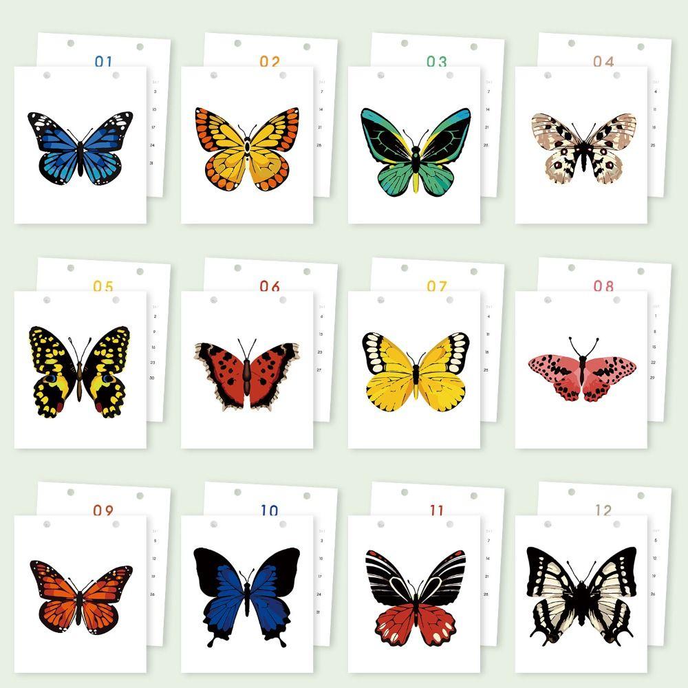 Paint by Numbers Desk Calendar DIY Paint Standing Flip Calendar New Design Hand Drawn Calendar