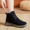 2026 Winter Women's Shearling High Top Cotton Boot Soft Sole Non Slip Thickened Plush Warm Lace Up Snow Boot Elderly Cotton Shoe