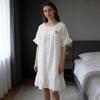 Sleeping Dress Women's Summer Lightweight Loose Large-sized Ruffled Long-sleeved Sweet Pajamas