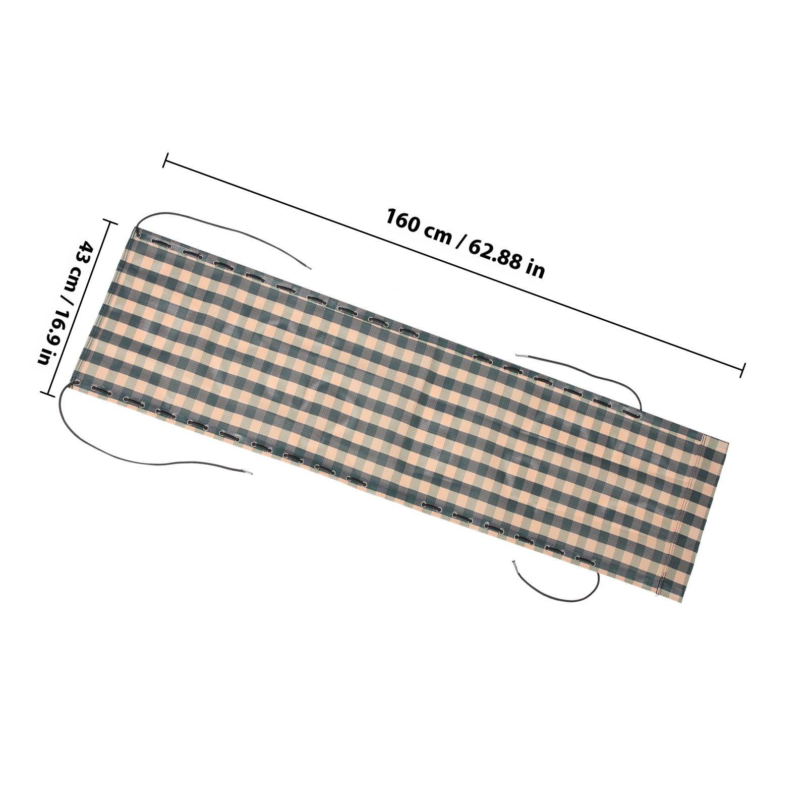 

1Set Lounge Chair Replacement Fabric Sturdy Flexible Sling Fabric for Folding Recliner Deck Chairs Yard Chaise Repair Kit зелений