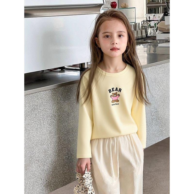 Trendy Children's Clothing Brand 2026 Spring New Brand Export Original Children's Pure Cotton Long-Sleeve T-Shirt Girls' Base Shirt