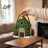 Seasonal Candy Packaging Boxes Christmas House Handle 3D with Gift Box Gingerbread/Santa Claus/Tree/Snowflake Decorative Cardboard