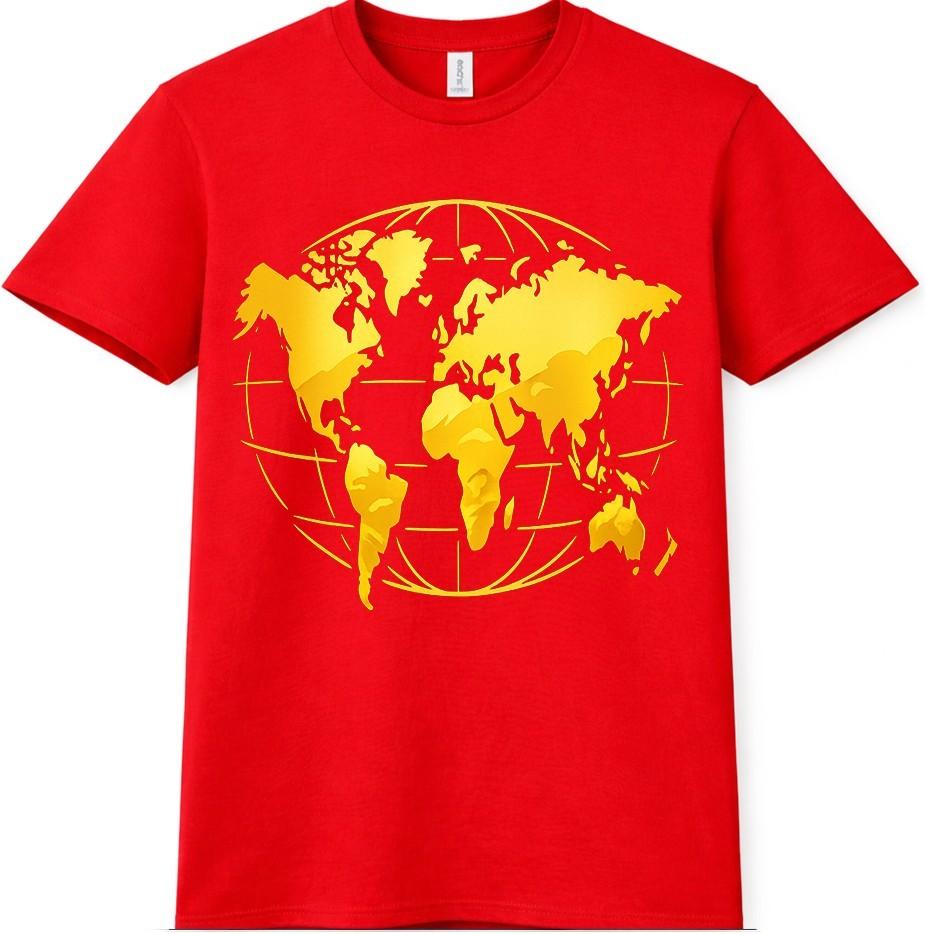 World Map T-Shirt Globe Travel Geography Explorer Teacher Gift Graphic Tee S