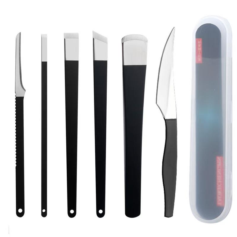 Pedicure Knife Tool Set 3-6Pcs Sharp Stainless Steel Blades with Storage Box for Corn Callus Dead Skin Removal