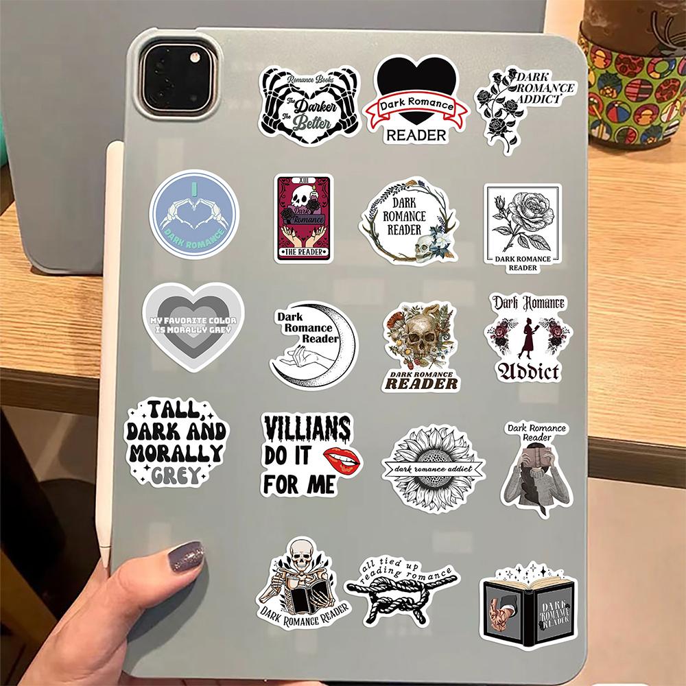 10/30/50/100pcs Dark Academia Romance Reader Stickers Retro Horror Skeleton Decals DIY Fridge Suitcase Diary Waterproof Sticker