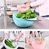 1PC-Silicone Colander Rice Bowl Drain Basket Fruit Bowl Washing Drain Basket with Handle Washing Basket Home Kitchen Organizer