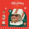 Non-Toxic Christmas Gift Box Kids Toys Building Blocks Santa Claus Elk Snowman Mini Bricks Christmas Decorations