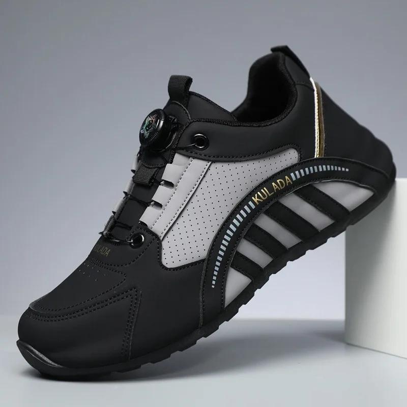Men's Sports Shoes Trend 2024 New Shoes with Rotating Buttons Lightweight and Comfortable Flat Running Sneakers Shoes Zapatillas