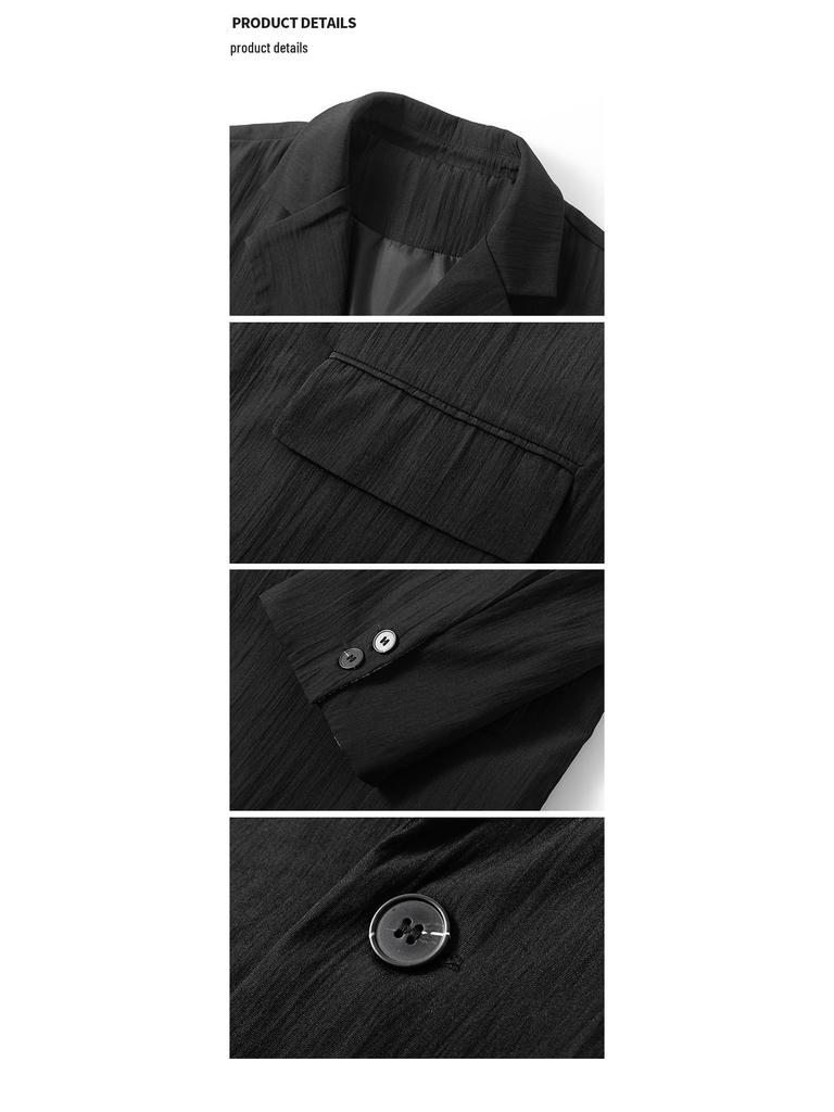 Men's Old Money Double-Breasted Vertical Stripe Suit Jacket - Trendy Autumn/Winter Style