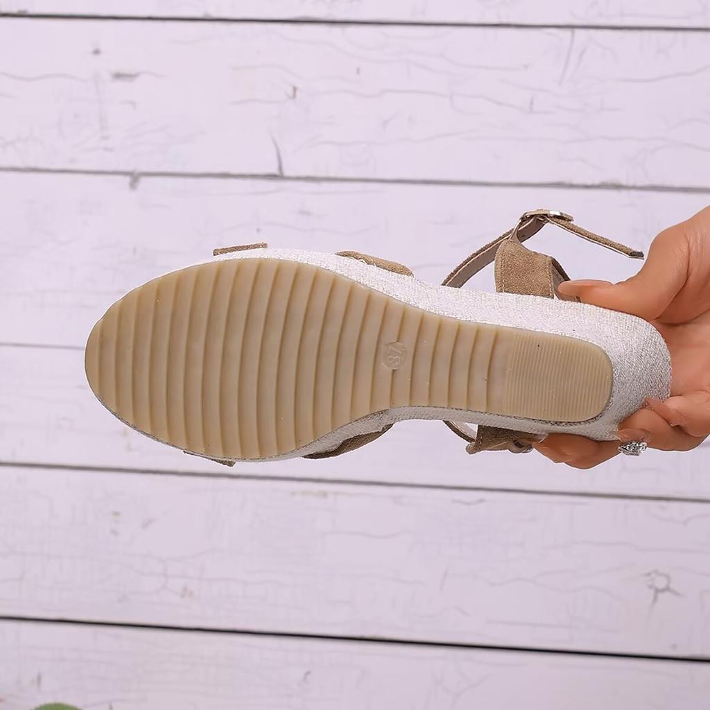 Women'S High Heels Platform Sandals With Colorful Woven Straps Sandal Elegant Temperament Dress Accessories Sandalias De TacóN