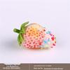 White Bionic Strawberry Fake Fruit Photography Prop - Plastic Decoration Toy