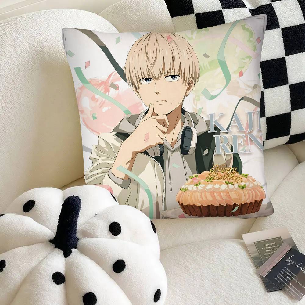 Anime Kaji Ren Windbreaker Kissenbezug Mode Quadratischer Kissenbezug Schlafzimmer Sofa Zimmer Innendekoration Freizeit