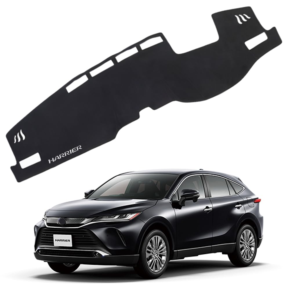 SAWAKAKI Toyota Harrier 80 Series Exclusive Dashboard Mat with HUD Sun Protection Deterioration Prevention Protective Mat Polyester Material Logo