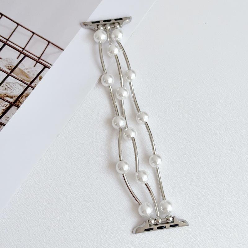 Compatible Wave Beaded Watch Strap for Huawei GT6, Xiaomi 9 Pro, Apple Watch 11 & iWatch Models