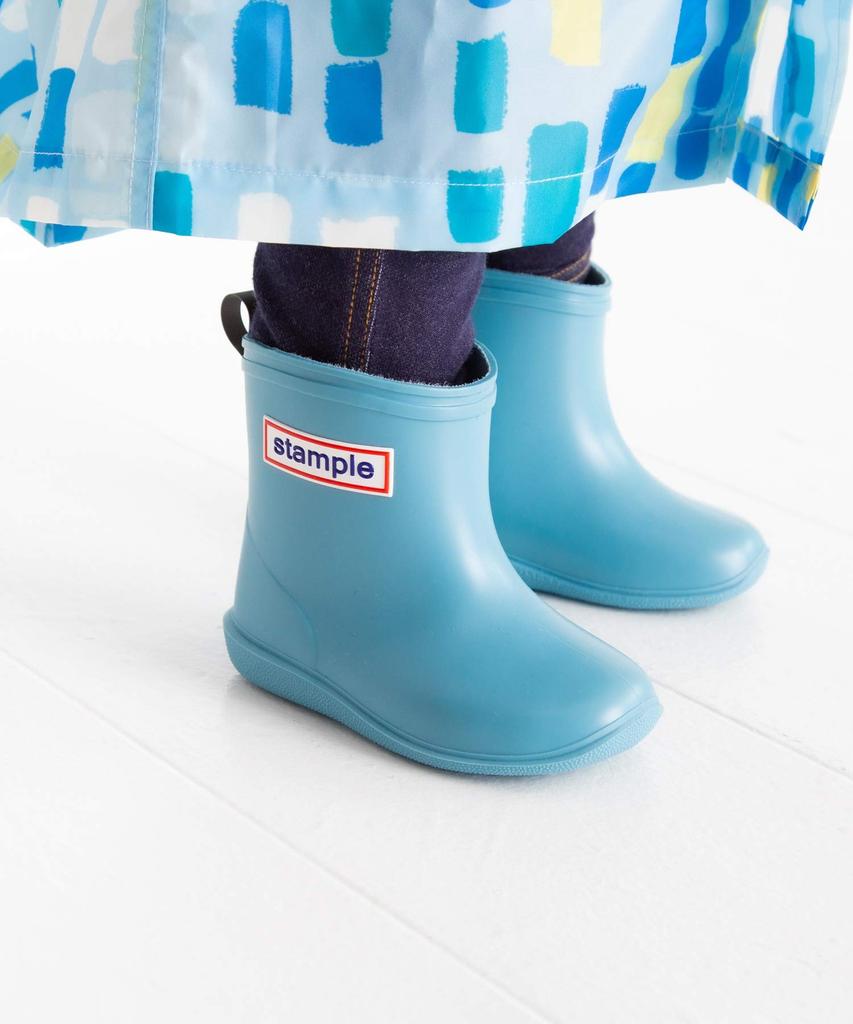 [Stample] Made in Japan Rain Boots for Children (Boys & Girls, Unisex) - 75005 (Smoke Blue (56) 13.0 cm)