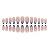 Black White French Tip Press-On Nails Minimalist Style Self-Adhesive Nail Tips Daily Wear