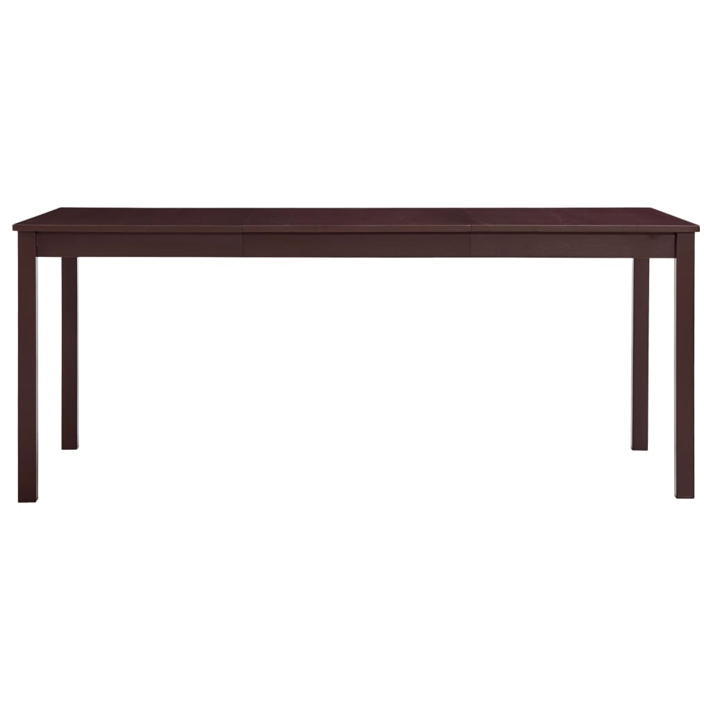 Dining Table Dark Brown 180 x 90 x 73 cm Pine Wood