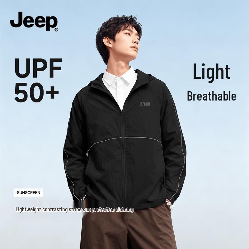 JEEP Men s Lightweight Sun Protection Jacket M